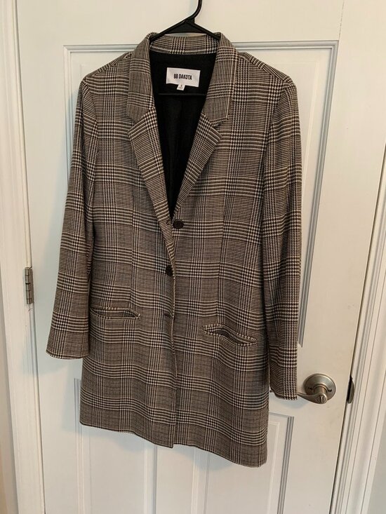 Anthropologie Jackets & Blazers - Anthropologie Plaid Blazer Button up Jacket Size S Oversized
